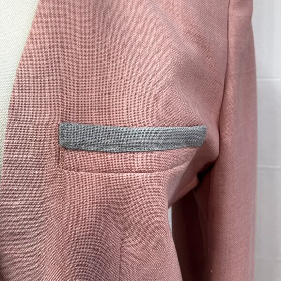 Mark Kay Vintage Skirt Suit Set Pink Grey Womens 6/8 Barbiecore Retro 70's 80's - Picture 7 of 16